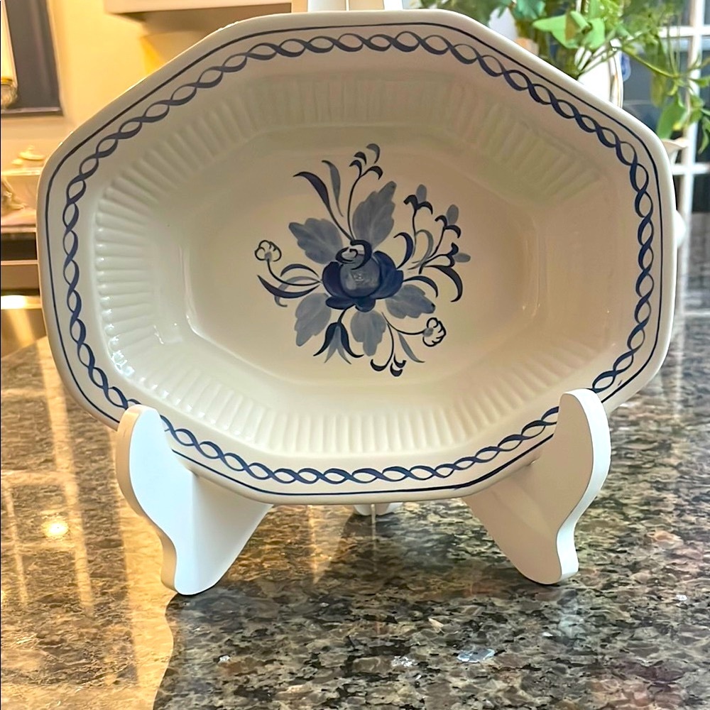 Adams Blue Floral Dinnerware Plate